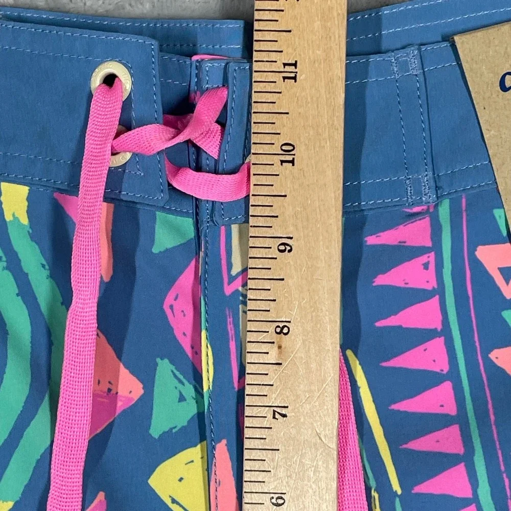 Chubbies The Long Timers Boardshorts Mens 30 Blue Neon 90s Retro 6 Inseam NEW
